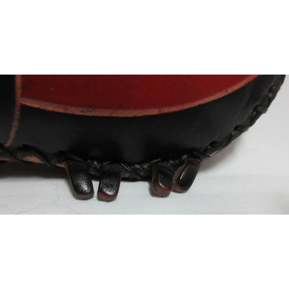 Ladybug Leather Wristlet Change Coin Purse Zip Wooden Googly Eyes GIFT - Picture 4 of 8